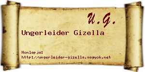 Ungerleider Gizella névjegykártya